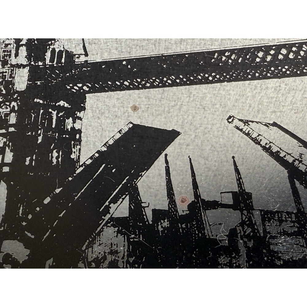 2 - Vintage 70s/80s London Bridge Piccadilly Circus Mirror Pub Bar Sign 13" X 9" - Picture 7 of 13